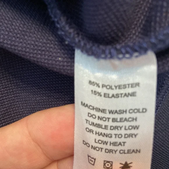 Chic Navy Crew Neck Sweater with Colorful Stripes - Picture 6 of 8